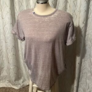 Gray short sleeves shirt. Jadelynn Brooke.